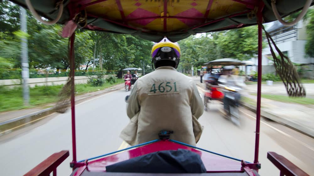 Siem Reap tuk tuk ride on a Cosmos tour
