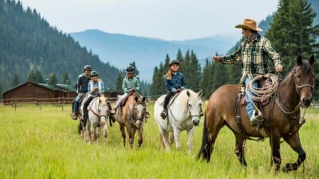 Horseback riding on a guided tour in Montana and Wyoming with Adventures by Disney (Photo: Matt Stroshane)