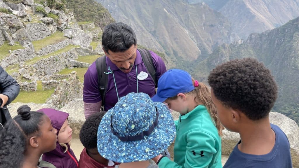 At Machu Picchu, Adventure Guides help kids and adults learn about the mysterious Inca site