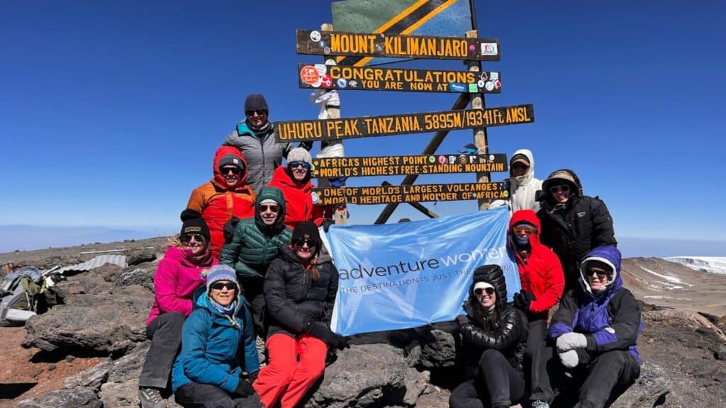 AdventureWomen tour group at Mount Kilimanjaro (Photo: AdventureWomen)