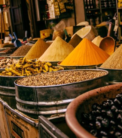 Spice market in Morocco