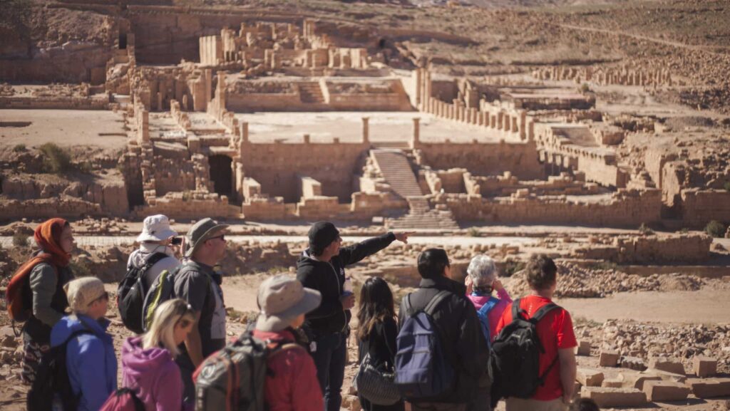 A G Adventures guided travel tour visiting the Petra Ruins in Jordan