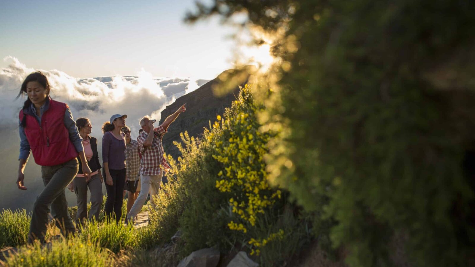 people hiking on a Globus tour