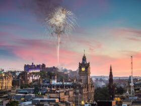 Fireworks over Edinburgh Castle during the Military Tattoo