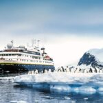The ship National Geographic Orion in Lemaire Channel, Antarctica