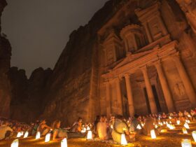 Jordan Petra by Night Candle Ceremony on a G Adventures tour of Petra