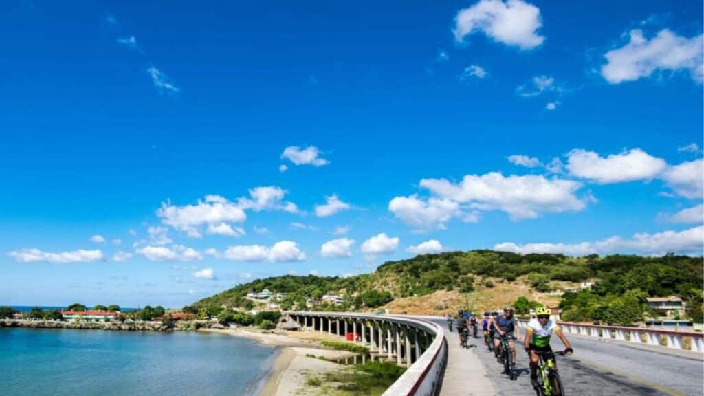 cyclists on an Exodus Adventure Tours tour of Cuba