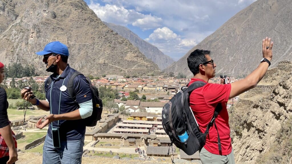 two tour guides in the Sacred Valley in Peru