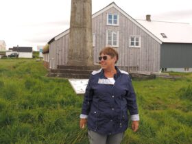 Megan's mom in Iceland on a National Geographic Expedition