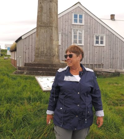 Megan's mom in Iceland on a National Geographic Expedition