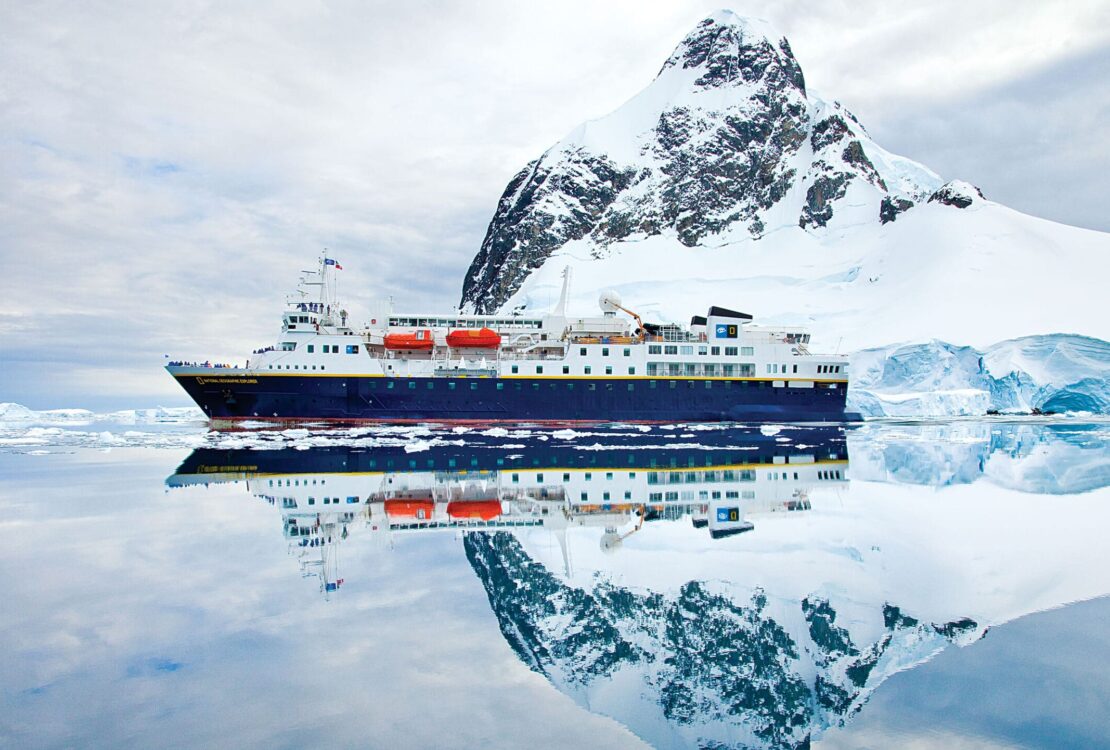 National Geographic Expeditions ship in Antarctica