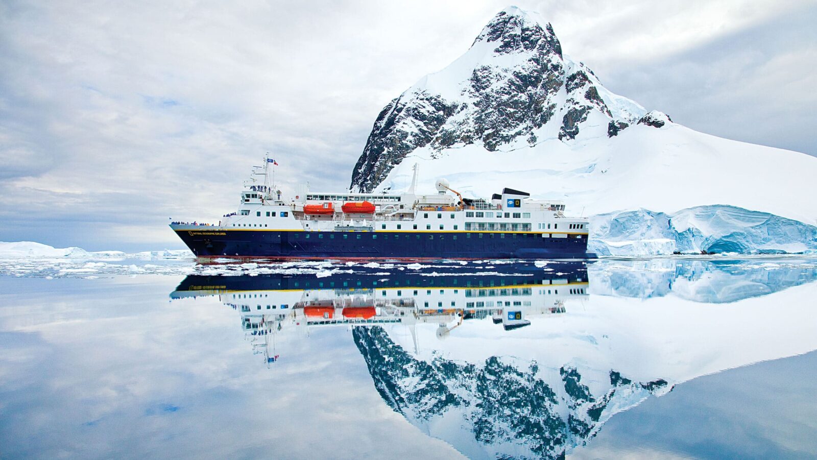 National Geographic Expeditions ship in Antarctica