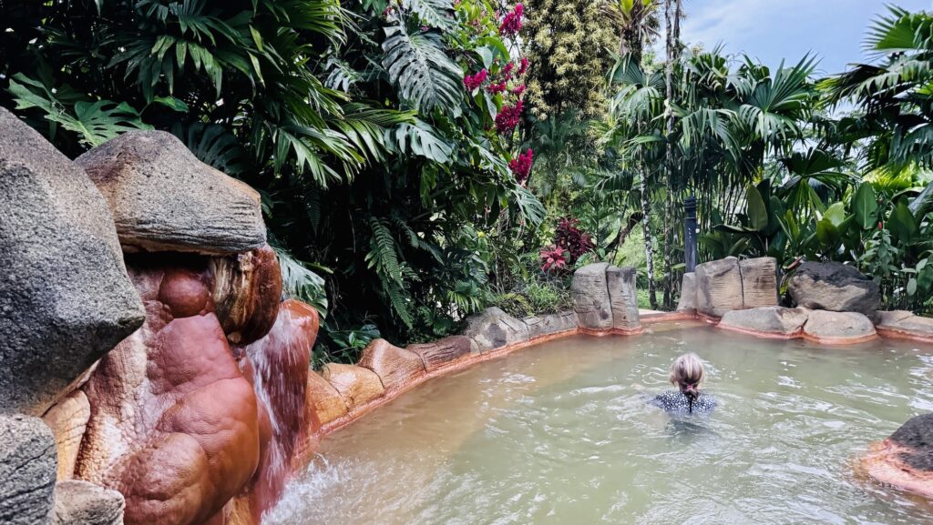 mineral springs at Arenal Paraiso Resort in La Fortuna, Costa Rica