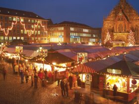 Nuremberg Christmas market at night