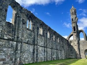 The ruins of St. Andrews Cathedral, once the largest medieval cathedral in Europe.