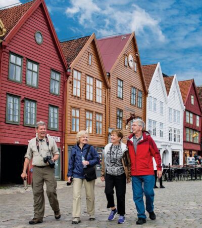 Overseas Adventure Travel guests in Bergen, Norway