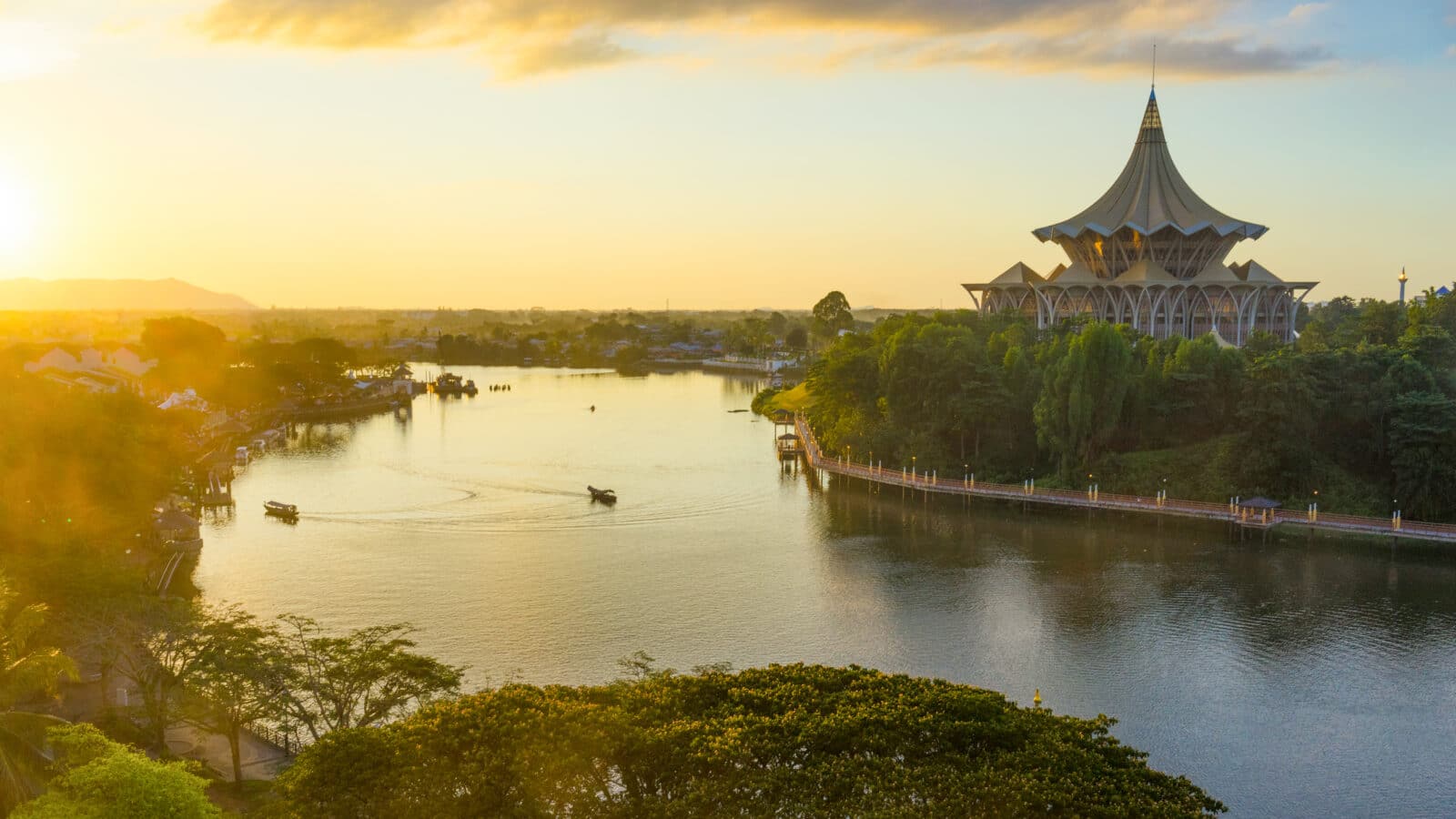 Sunset over Kuching, Malaysia