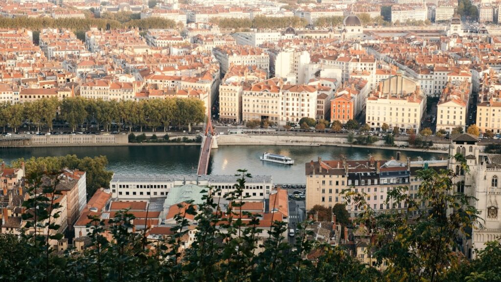 Rhone river from above