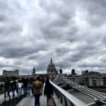 View of St Paul's Cathedral in London from Bridge