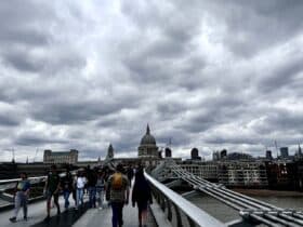 View of St Paul's Cathedral in London from Bridge