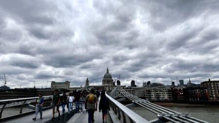 View of St Paul's Cathedral in London from Bridge