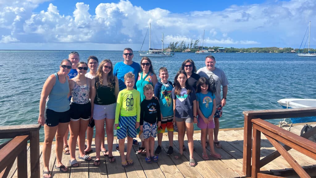 family on day tour in Honduras