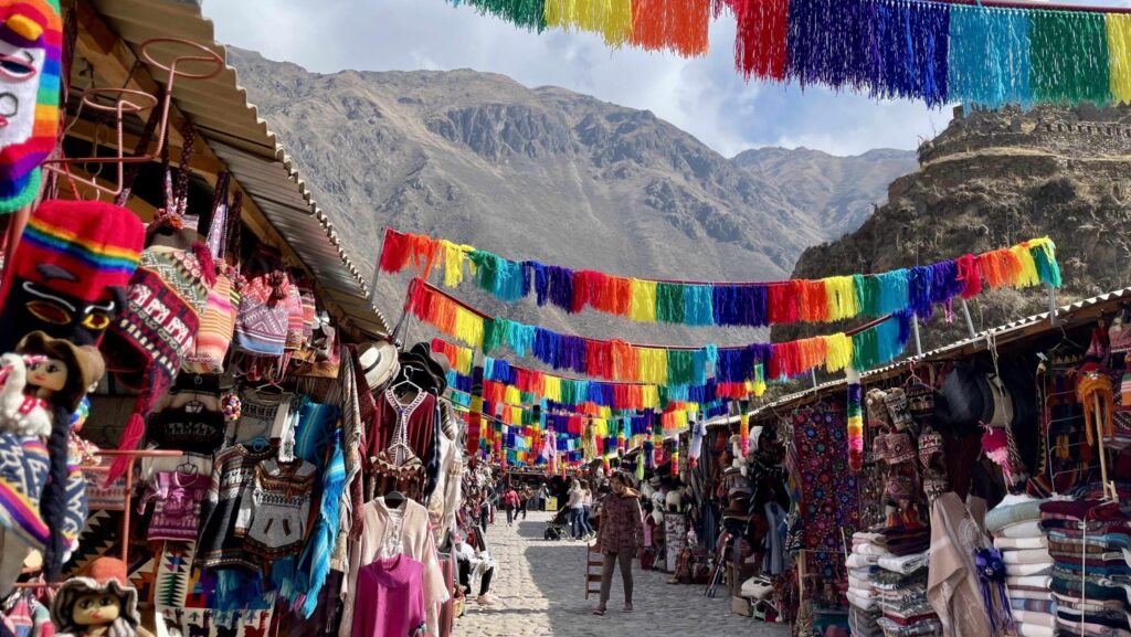 market in Ollantaytambo in Peru's Sacred Valley
