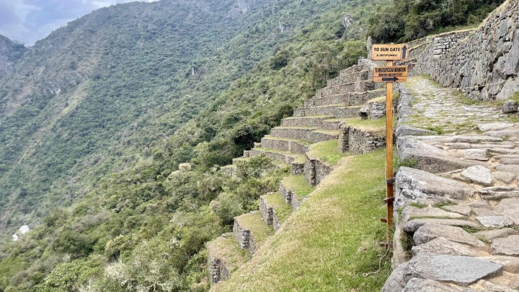 Sun Gate sign at Machu Picchu