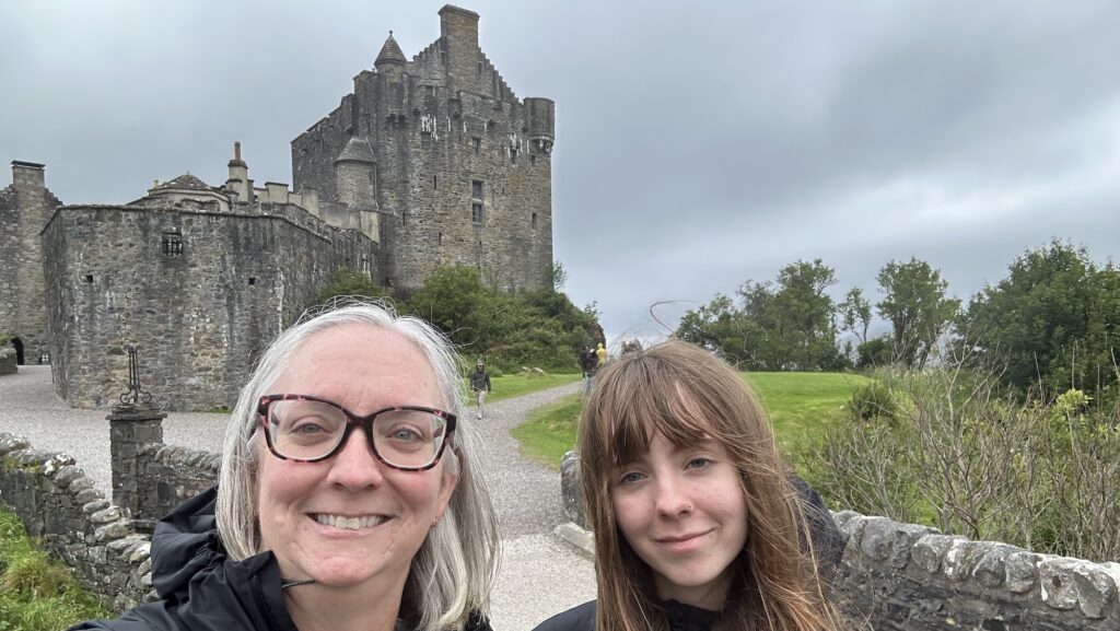 Kate Loweth and daughter on a Rabbie's Tour in Scotland