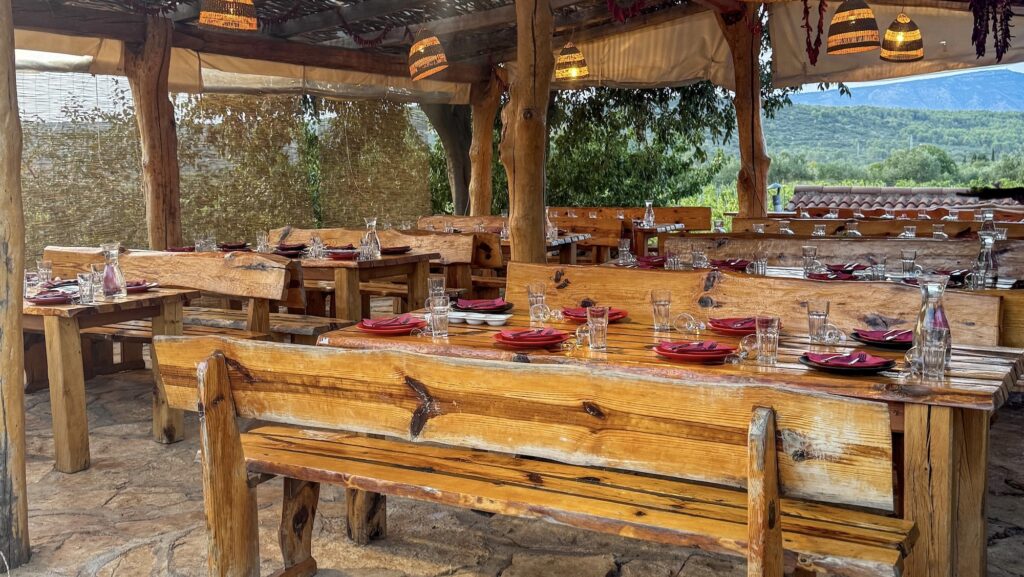 Farm dinner on a National Geographic - Lindblad Expeditions expedition cruise of the Dalmatian Coast