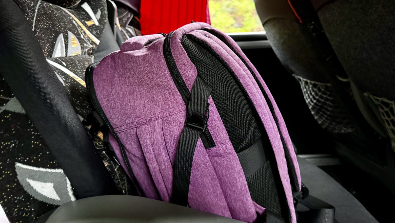 daypack on tour coach