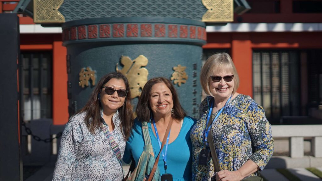 Three women in Japan on an EF Go Ahead Tours trip