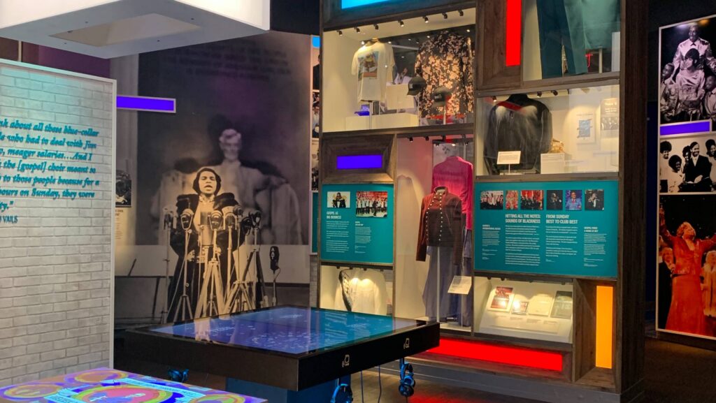 An exhibit area at the National Museum of African American Music in Nashville