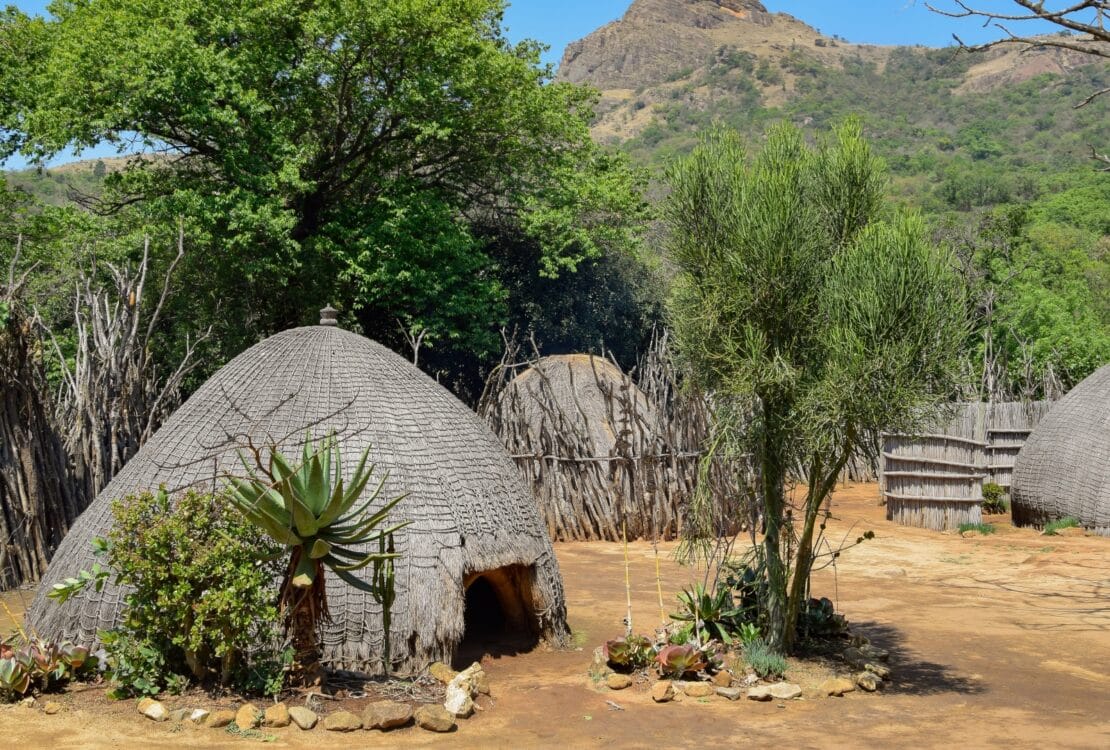 A traditional village in Swaziland